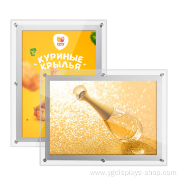 frameless acrylic crystal light box